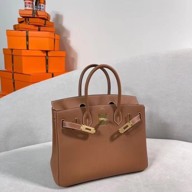 Hermes Original Togo Leather HB30O brown