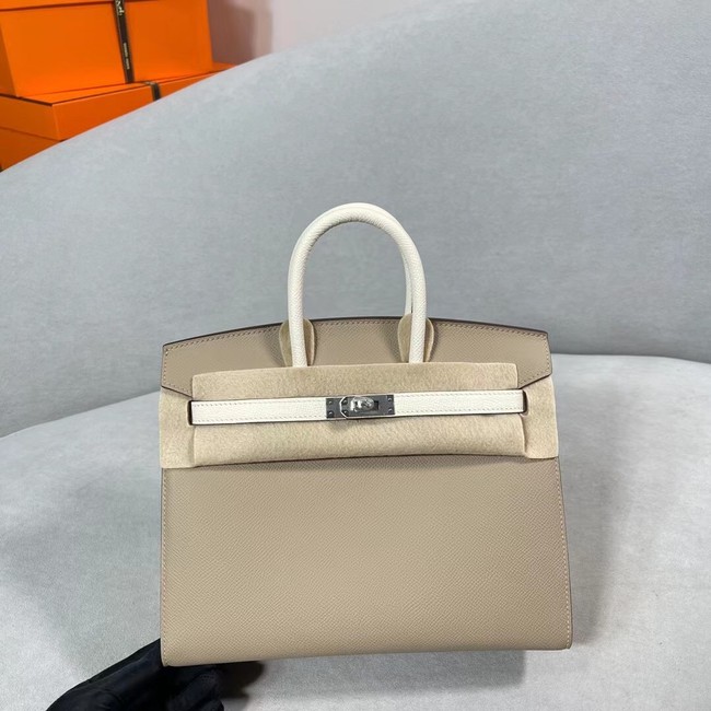 Hermes Original Togo Leather HB30O light gray&white