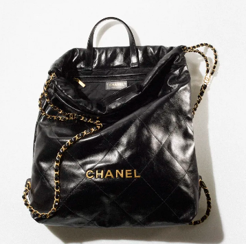 LARGE BACK PACK CHANEL 22 AS3313 BLACK&GOLD