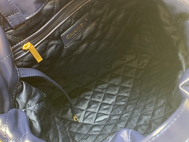 LARGE BACK PACK CHANEL 22 AS3313 DARK BLUE&GOLD