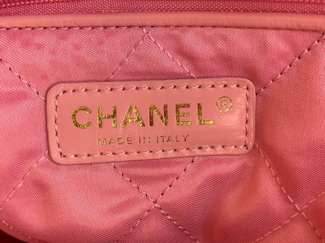 LARGE BACK PACK CHANEL 22 AS3313 LIGHT PINK&GOLD