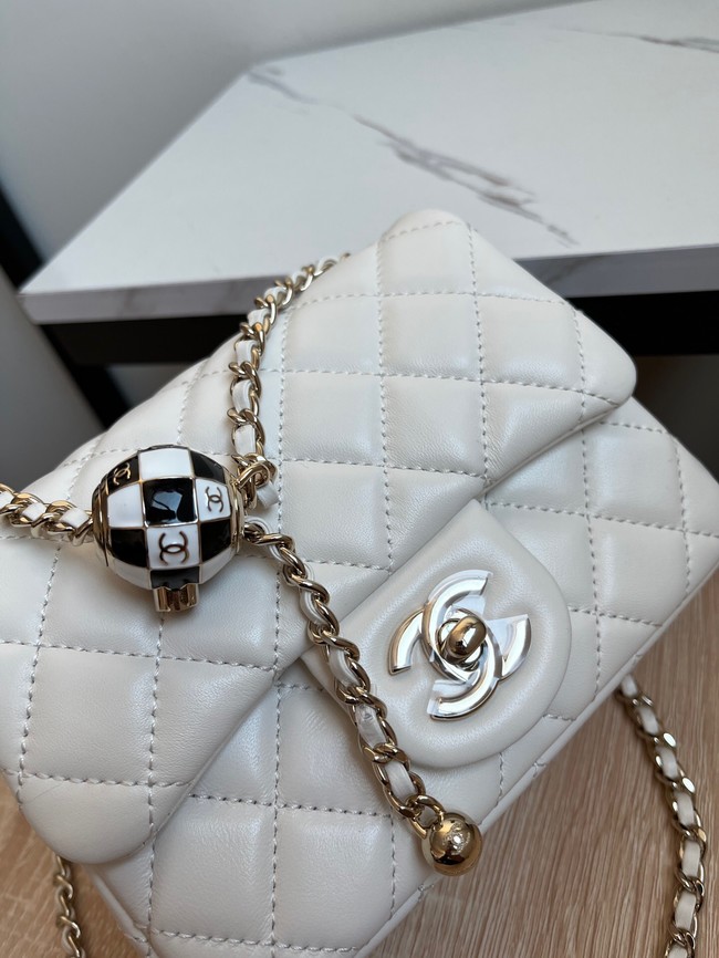 CHANEL MINI FLAP BAG AS1786 white