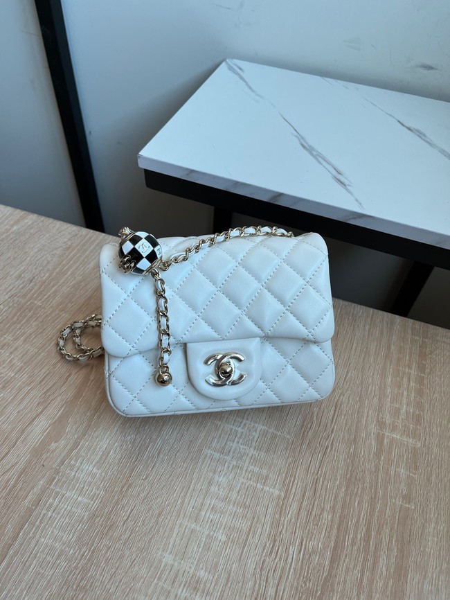 CHANEL MINI FLAP BAG AS1786 white