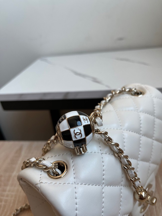 CHANEL MINI FLAP BAG AS1786 white