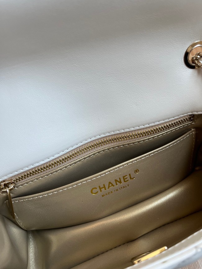 CHANEL MINI FLAP BAG AS1787 white