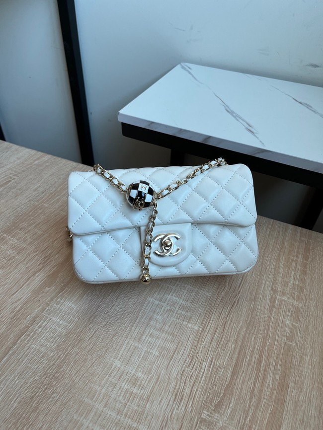 CHANEL MINI FLAP BAG AS1787 white