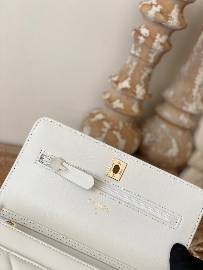 CHANEL WALLET ON CHAIN  AP1450 white