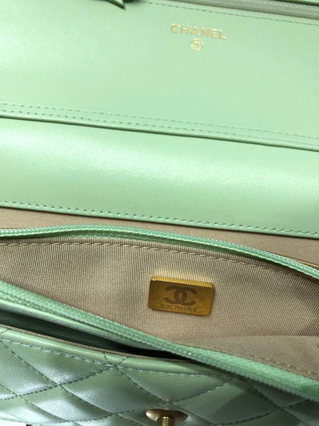 CHANEL WALLET ON CHAIN AP1450 light green