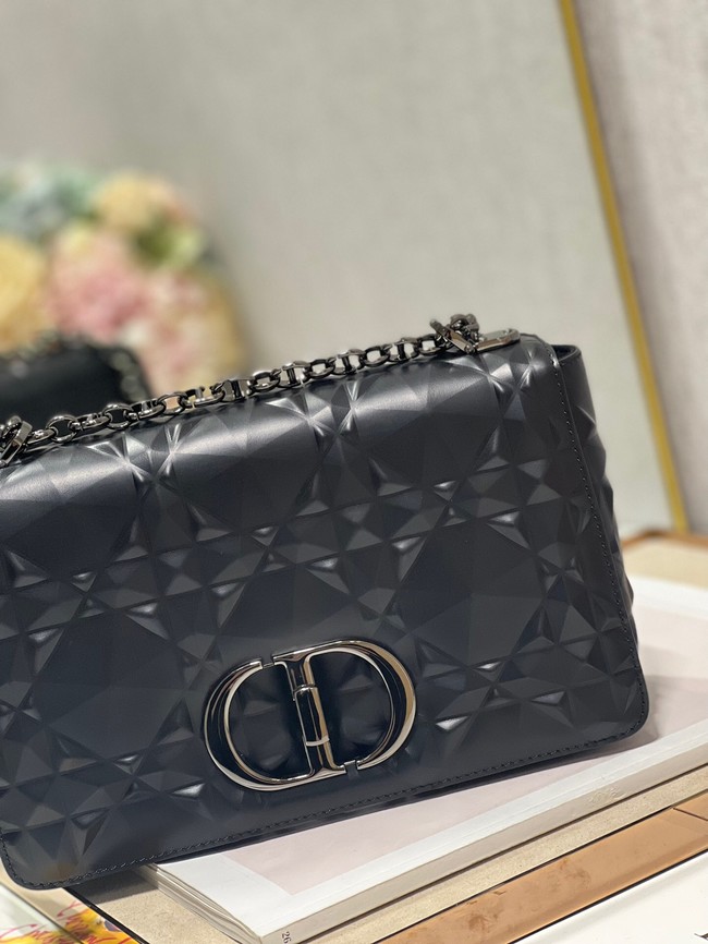 MEDIUM DIOR CARO BAG Cannage Calfskin with Diamond Motif M9242UW black&black