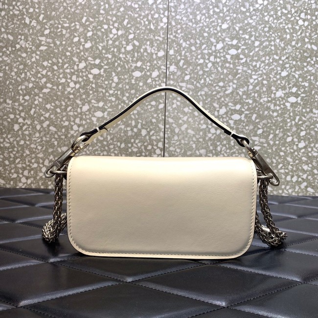 VALENTINO MINI LOCO imitation crystal shoulder bag WB0K53K ivory