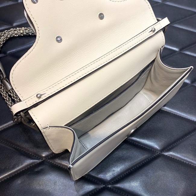 VALENTINO MINI LOCO imitation crystal shoulder bag WB0K53K ivory