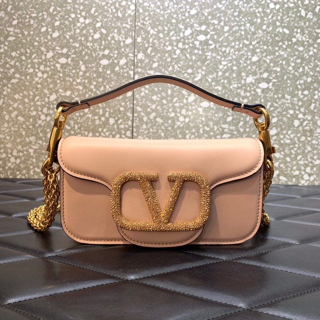 VALENTINO MINI LOCO imitation crystal shoulder bag WB0K53K pink