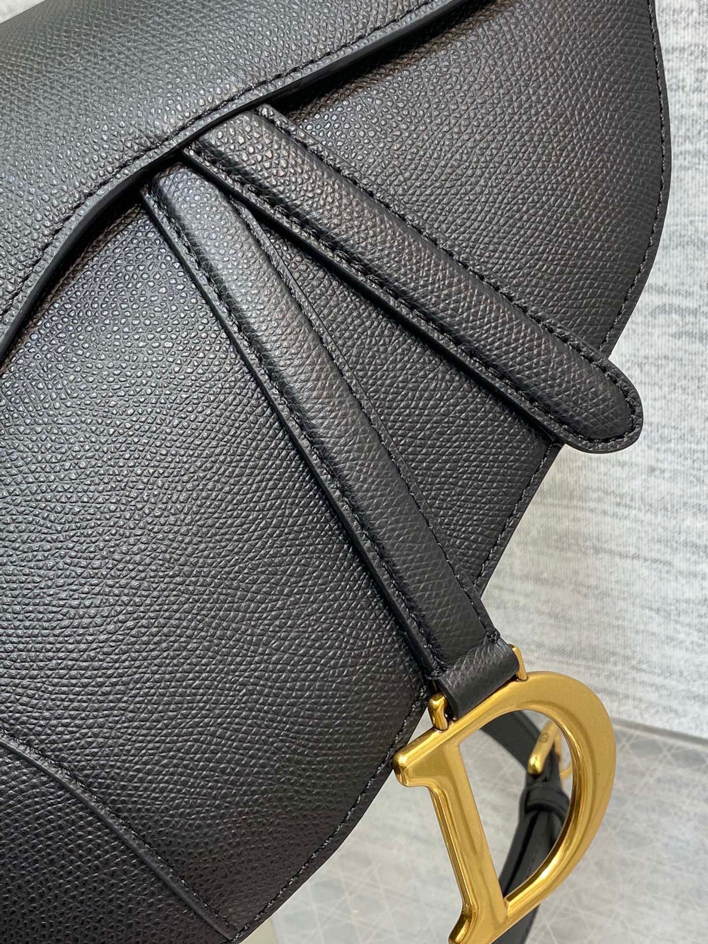 Dior SADDLE BAG Epsom Leather M04463 BLACK