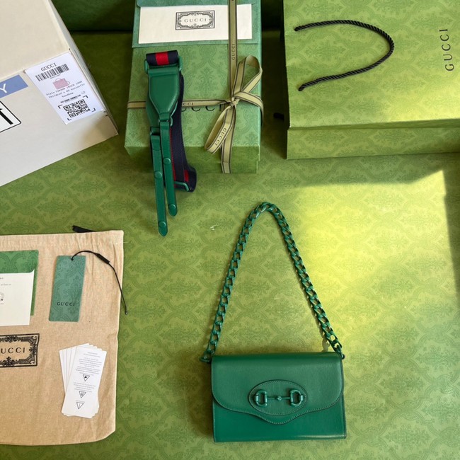 Gucci Horsebit 1955 mini bag 724713 Green