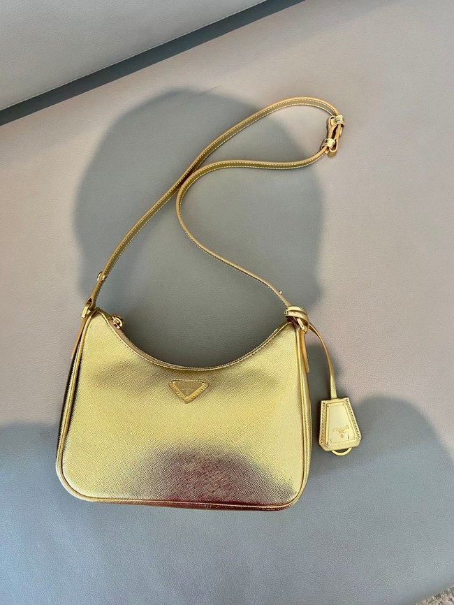 Prada Saffiano leather mini-bag 1BC204B gold