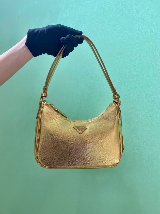 Prada Saffiano leather mini-bag 1BC204B gold