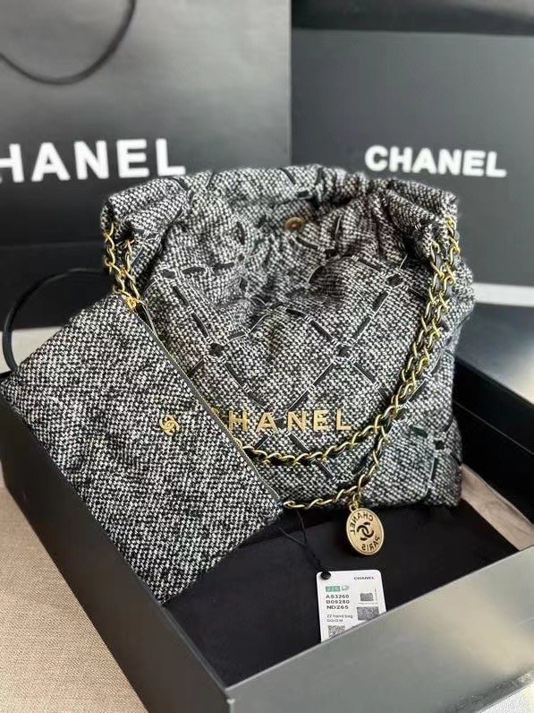 CHANEL 22 HANDBAG AS3261 gray