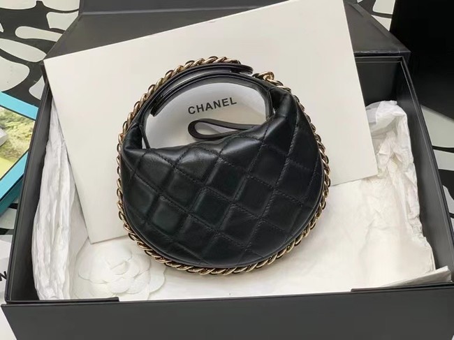 Chanel POUCH Lambskin & Gold-Tone Metal AP3095 black