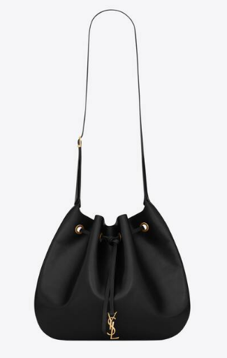 SAINT LAUREN PARIS VII LARGE FLAT HOBO BAG IN SMOOTH LEATHER 697941 black