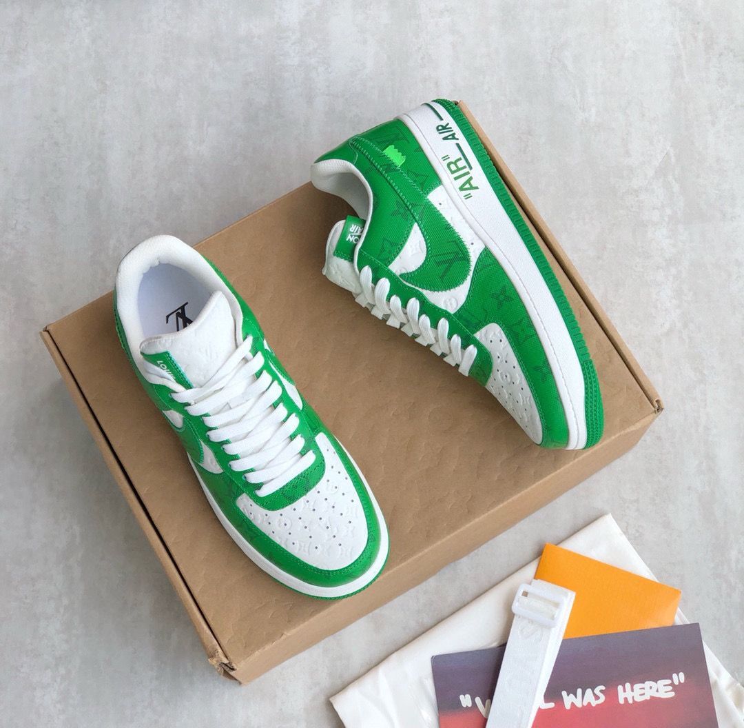 Louis Vuitton & Nike Air Force1low sneaker 63210 Green