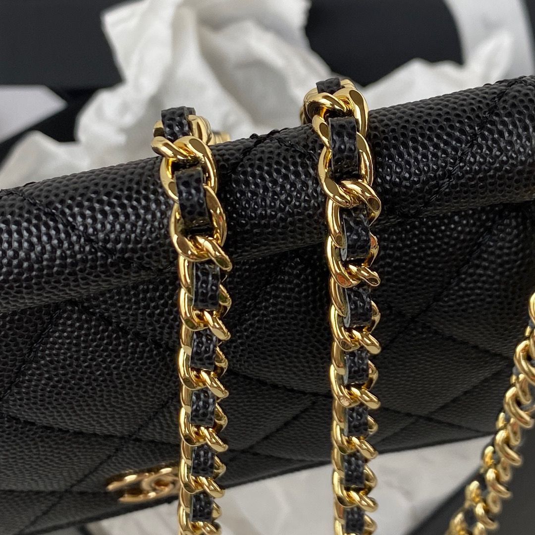 Chanel Original Caviar Leather Mini Clutch with Chain Bag AP3008 Black