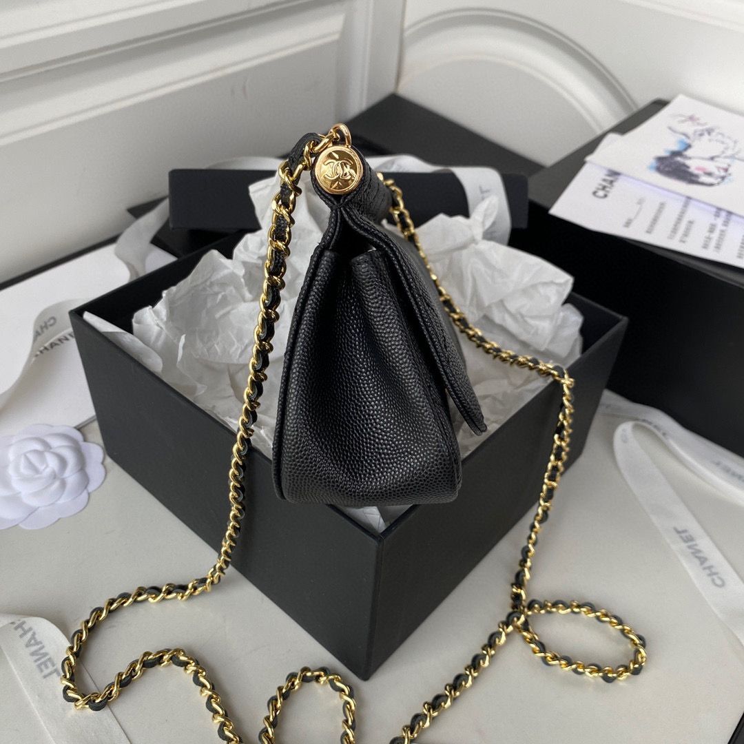 Chanel Original Caviar Leather Mini Clutch with Chain Bag AP3008 Black