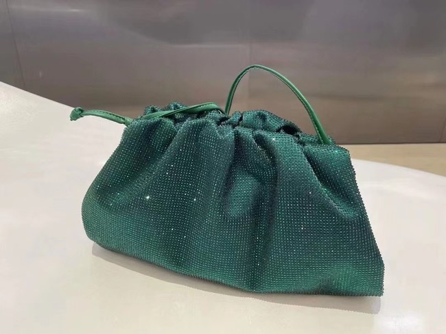 Bottega Veneta Mini crystals clutch with strap 585852 green