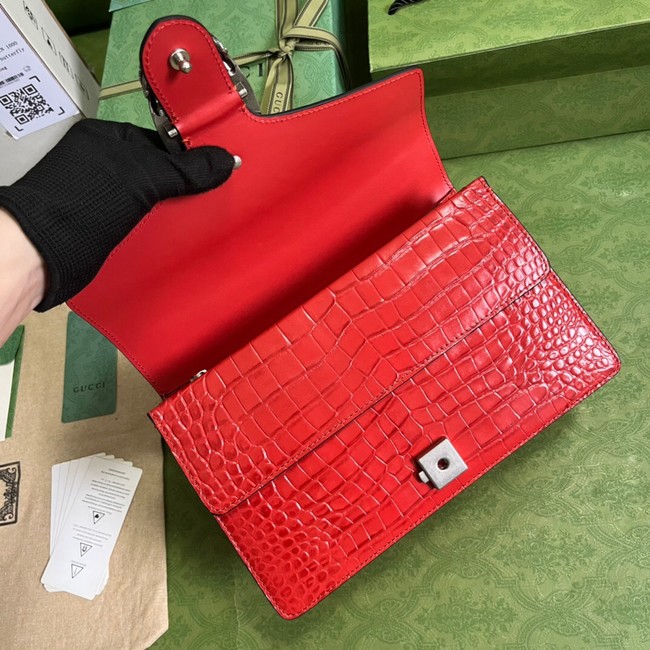 Gucci Dionysus Alligator pattern small shoulder bag 400249 red