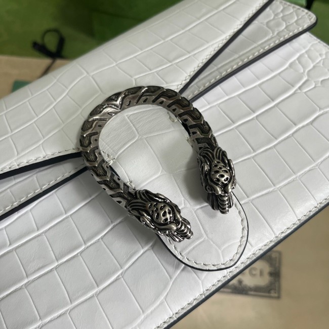 Gucci Dionysus Alligator pattern small shoulder bag 400249 white