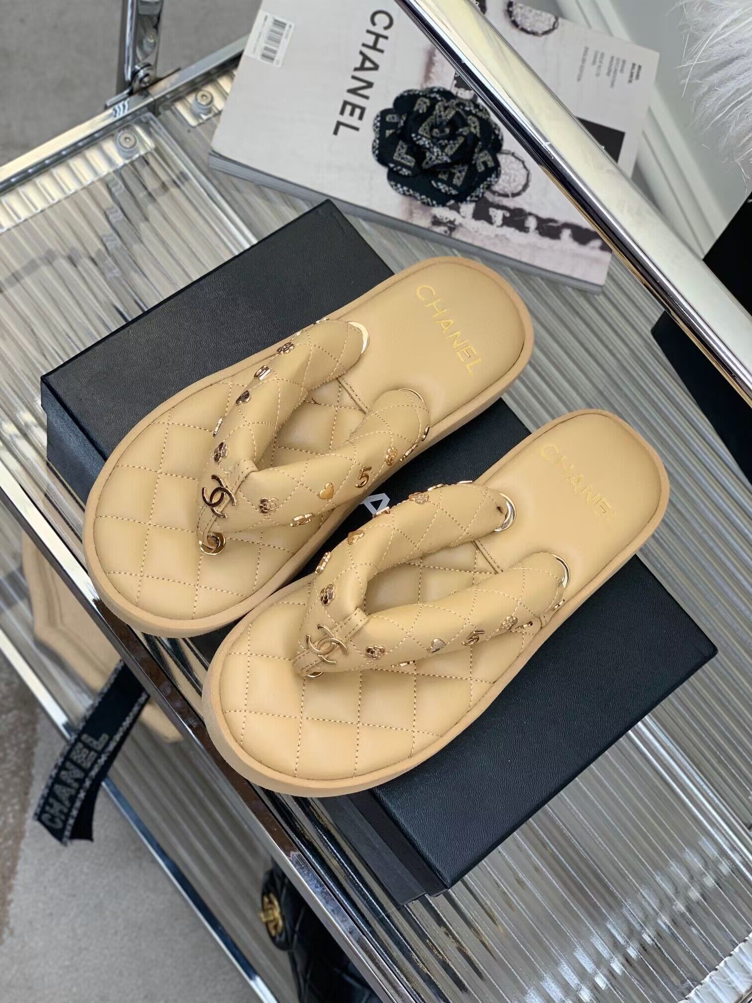 Chanel slippers CS39621 Apricot