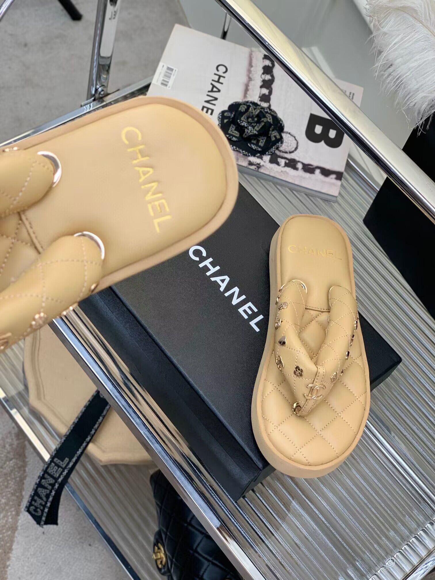 Chanel slippers CS39621 Apricot