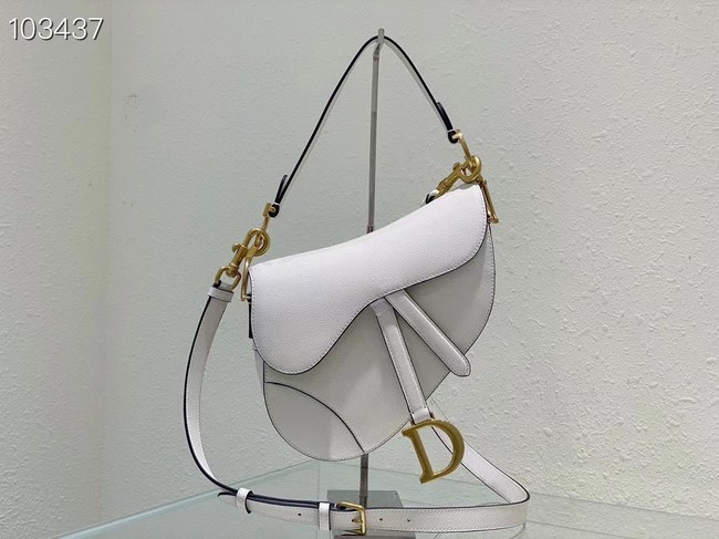 DIOR SADDLE BAG WITH STRAP Grained Calfskin M0455C Latte