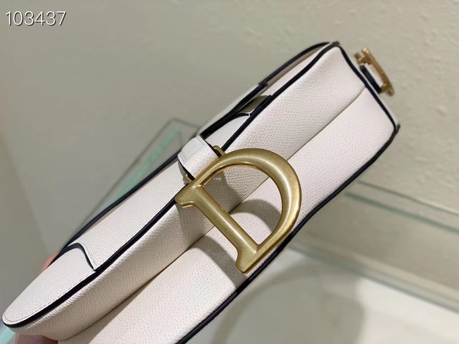 DIOR SADDLE BAG WITH STRAP Grained Calfskin M0455C Latte