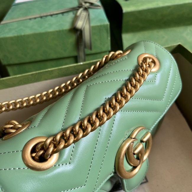Gucci GG Marmont matelasse mini bag 446744 Sage green
