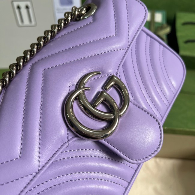 Gucci GG Marmont matelasse shoulder bag 447632 Lilac