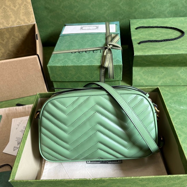 Gucci GG Marmont matelasse shoulder bag 447632 Sage green