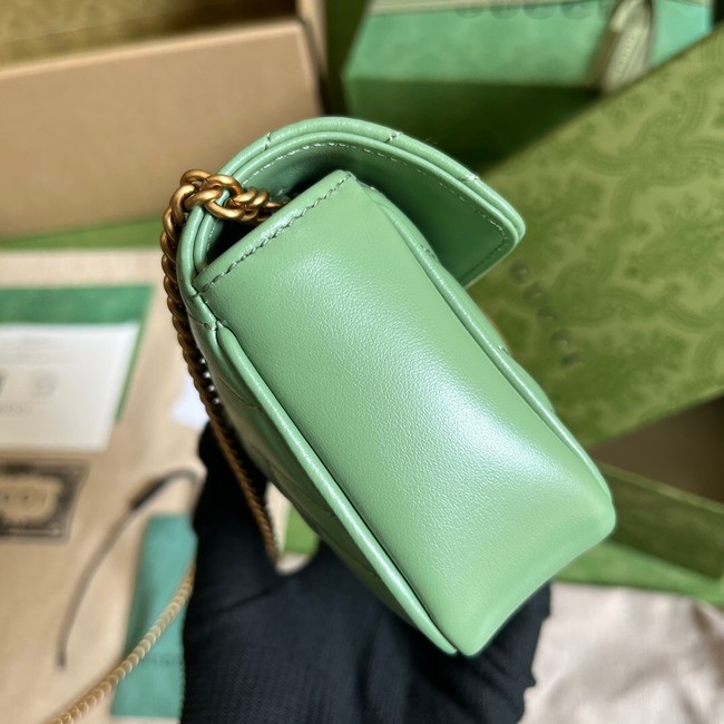 Gucci GG Marmont matelasse super mini bag 476433 Sage green