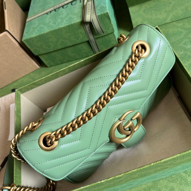 Gucci GG Marmont small shoulder bag 443497 Sage green