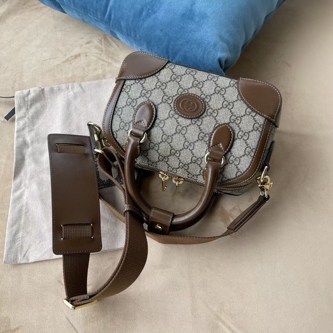 Gucci Small duffle bag with Interlocking G 723307 brown