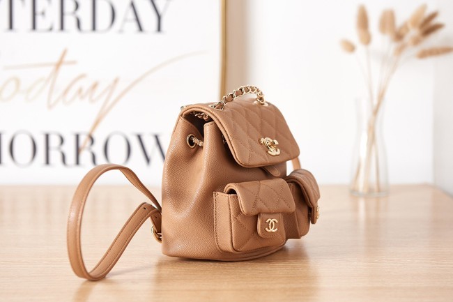 Chanel MINI BACKPACK AS3787 brown