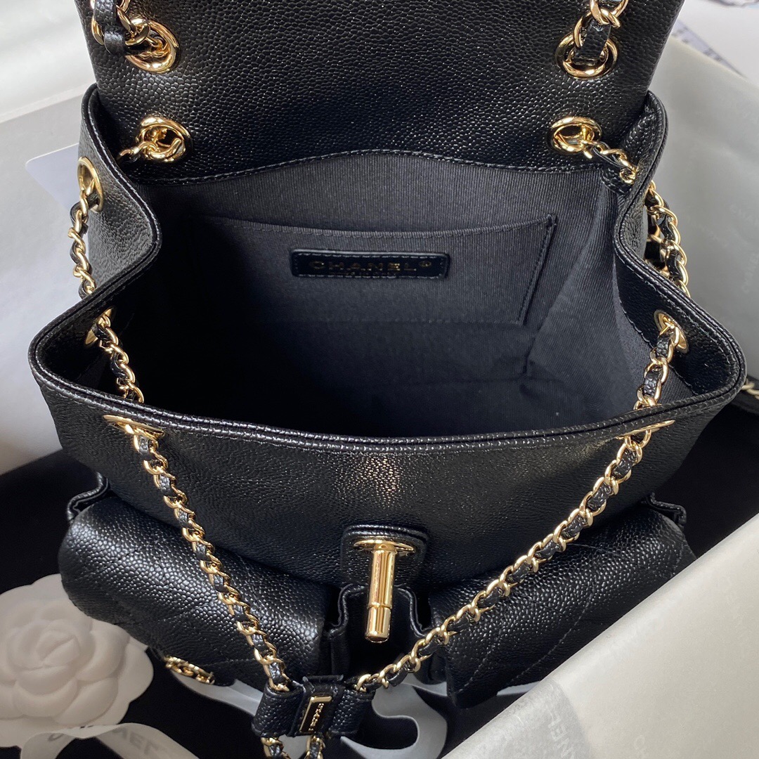 Chanel SMALL BACKPACK AS3860 black