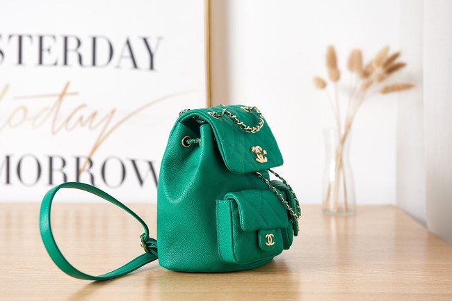 Chanel SMALL BACKPACK AS3860 green