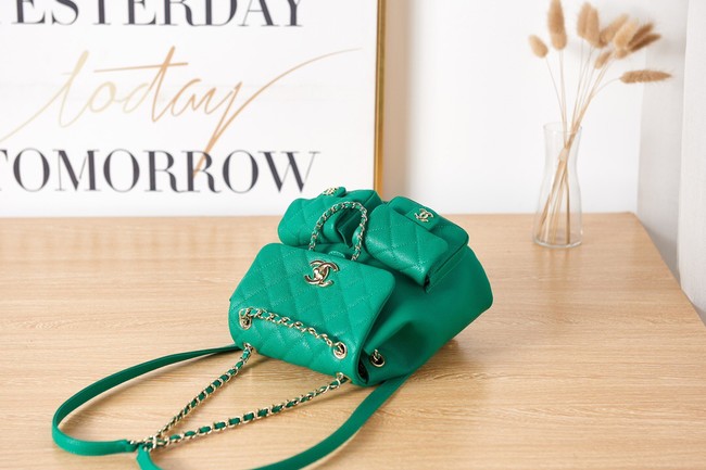 Chanel SMALL BACKPACK AS3860 green
