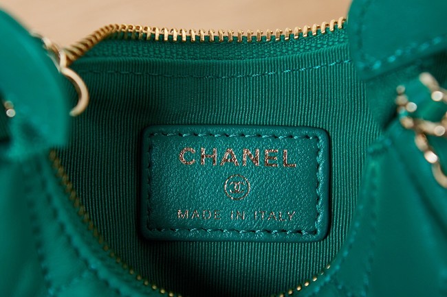 Chanel mini Lambskin & Gold-Tone Metal AS3232 green