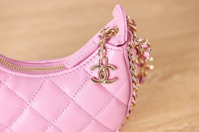 Chanel mini Lambskin & Gold-Tone Metal AS3232 pink