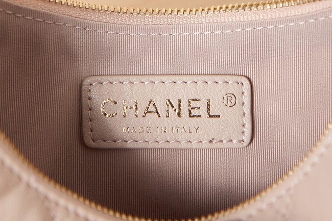 Chanel small Lambskin & Gold-Tone Metal AS3917 cream