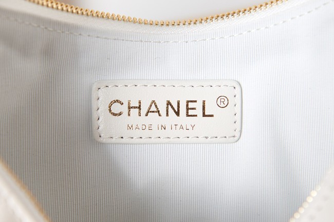 Chanel small Lambskin & Gold-Tone Metal AS3917 white