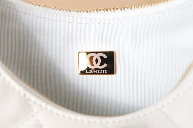 Chanel small Lambskin & Gold-Tone Metal AS3917 white