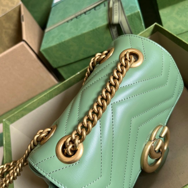 Gucci GG Marmont mini shoulder bag 739682 Sage green