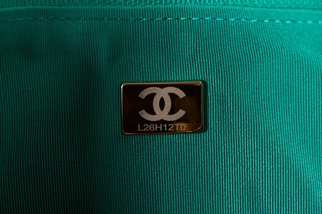 Chanel small Lambskin & Gold-Tone Metal AS3917 green